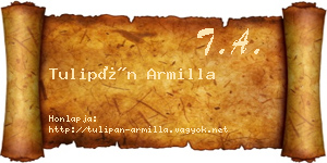Tulipán Armilla névjegykártya